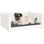 VidaXL Estructura lisa cama de madera blanca para perros, , large image number null