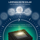 Outsunny Lámpara de Pie de Ratán Sintético Linterna Solar con Luces LED Control Automático para Decoración en Interiores y Exteriores 15,5x15,5x47 cm Negro, , large image number null