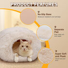 Nobleza - Camas para Gatos,  Carpa para Gatos de con Protección contra el Frío con Cojín Desenfundable y Extraíble, Cama para Gatos Semiabierta para Mascotas pequeñas y Medianas, 47×46×36cm, , large image number null