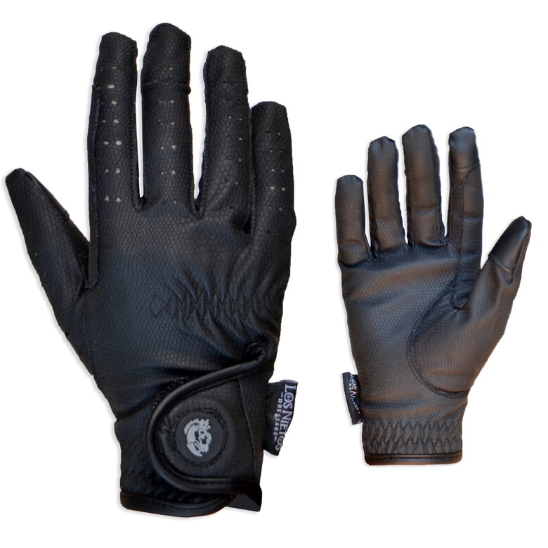 Guarnicioneria Los Nietos Guantes De Equitación Serino  Color Negro Equipamiento Para El Caballo , , large image number null