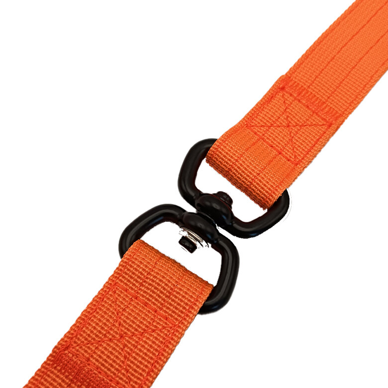 Correa profesional táctica para perros Golden 22k Pro-Leash (152cm), asa acolchada, alta resistencia, alta visibilidad, color naranja, anti enredos y con mosquetón de escalada tipo kong frog, , large image number null