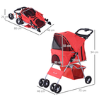 Pawhut carrito plegable para perros, , large image number null