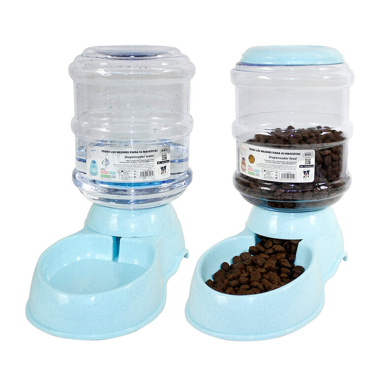 Dispensador de Agua Automático para Mascotas de Gatos/Perros 3.5L x 2 Piezas Dispensador Comida y Agua de Perros , color entrega al azar, , large image number null