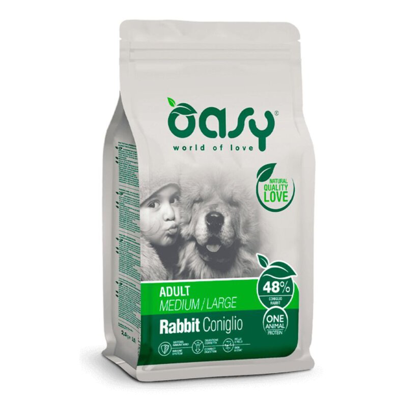 Oasy Adult M/L One Pro Conejo pienso para perros, , large image number null