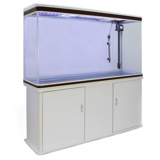 MonsterShop Acuario Completo con Mueble Blanco para peces