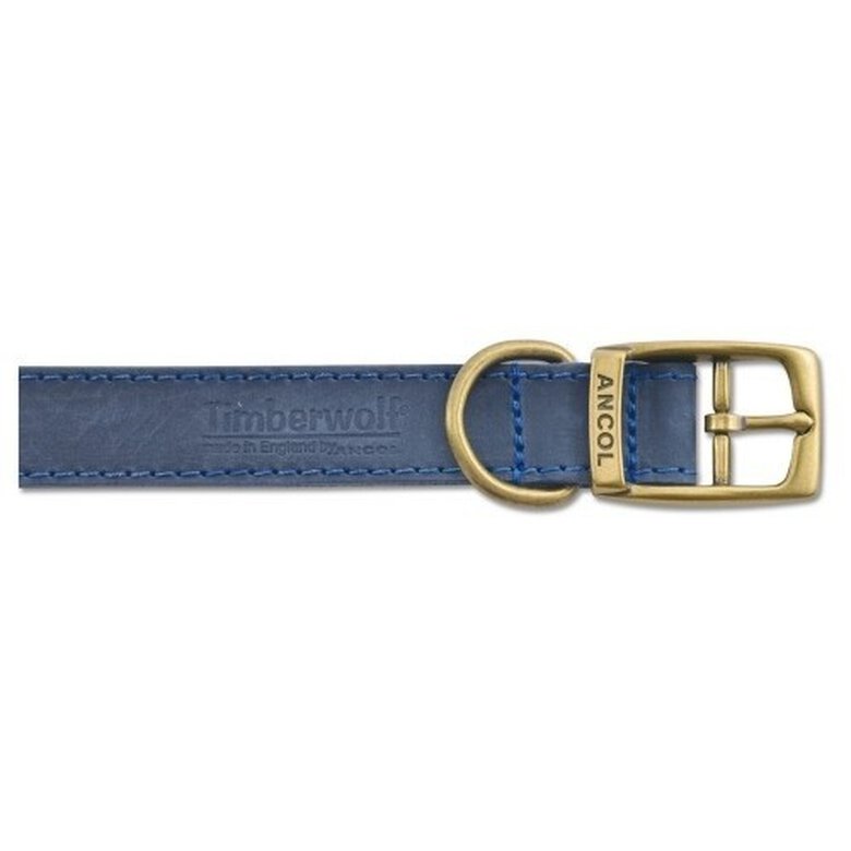 Ancol timberwolf collar de piel azul para perros, , large image number null