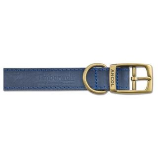 Ancol timberwolf collar de piel azul para perros