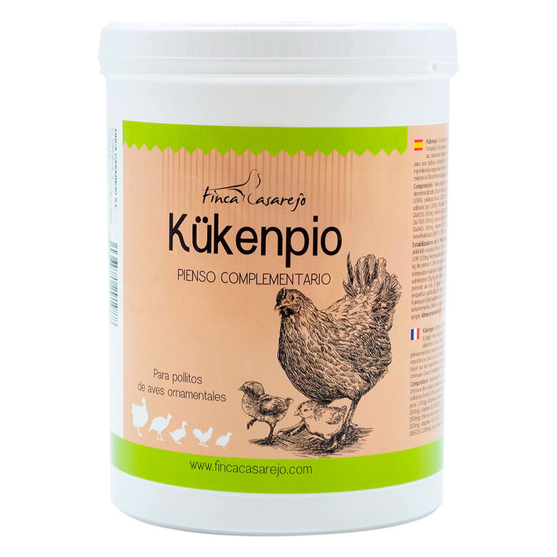 Alimento complementario rico en Probióticos y Oligoelementos - KÜKENPIO 550gr. - Vitaminas para pollitos de Gallina, faisanes, codornices y otras aves de corral - Pollos sanos y fuertes, , large image number null