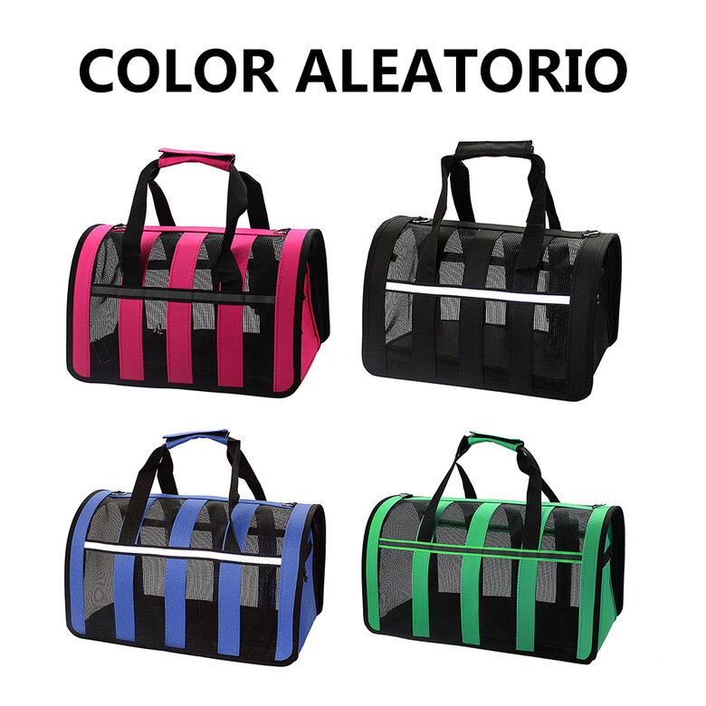 Transportín portátil transpirable y plegable para gatos y perros pequeños - perfecto para viajar y actividades al aire libre 34X24X24CM color entrega al azar, , large image number null