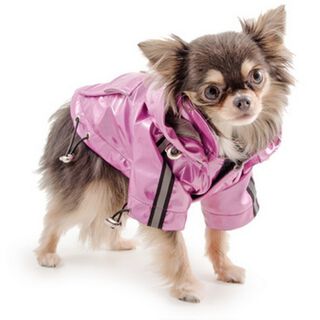 Chaqueta impermeable para perros pequeños color Rosa