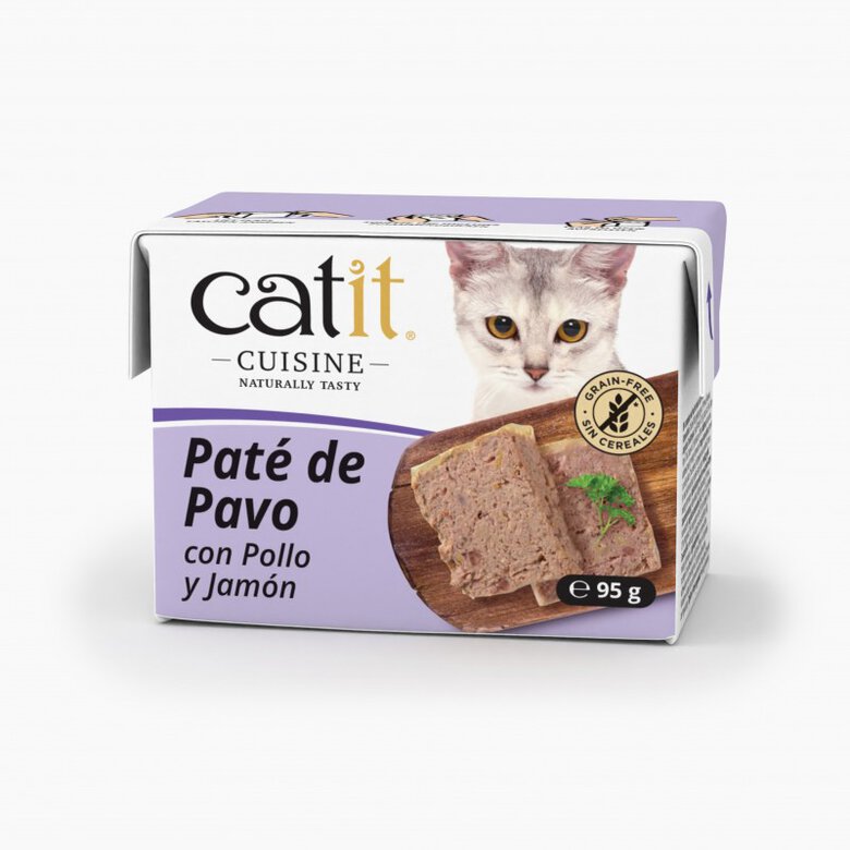 Paté para gatos Catit Cuisine, Pavo con Pollo y Jamón-95g, , large image number null