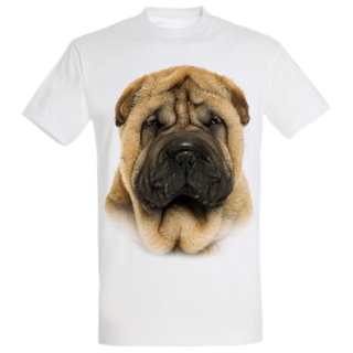 Camiseta Shar Pei color Blanco