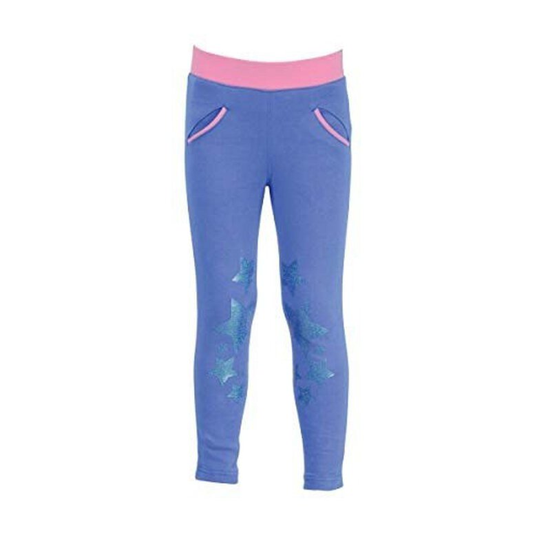 Leggings infantil unisex de equitación Glitter para color Azul Regatta/Rosa Cameo, , large image number null