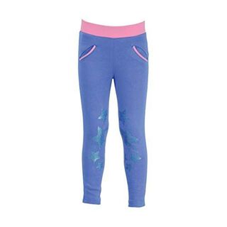 Leggings infantil unisex de equitación Glitter para color Azul Regatta/Rosa Cameo