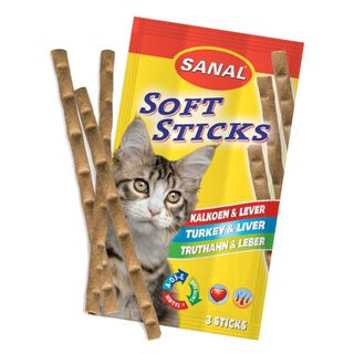 Sanal Sticks de Pavo y Hígado para gatos