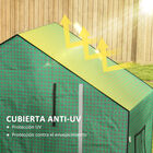 Outsunny Cubierta de Invernadero 140x73x190 cm Cubierta de Repuesto de Invernadero con Ventana Puerta con Cremallera Anti-UV Protección de Plantas para Jardín Verde, , large image number null