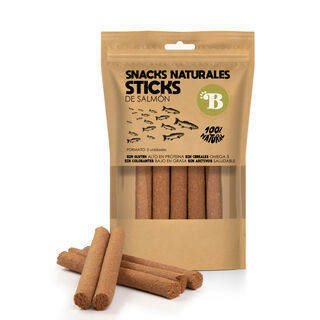 BIMORDISCOS Sticks de salmón para perros