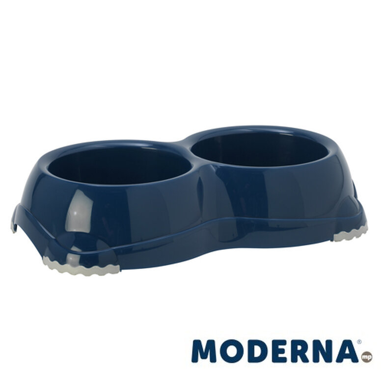 Moderna Mp Comedero Smarty Doble Marino para perros, , large image number null