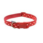 Ancol collar ajustable de nylon con estampado de lunares rojo y blanco para perros, , large image number null