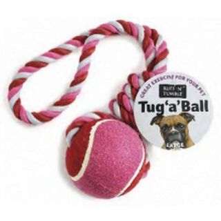 Juguete con cuerda y pelota para perros color Variado