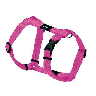 Arnés de nylon reflectante modelo Lumberjack para perros color Rosa