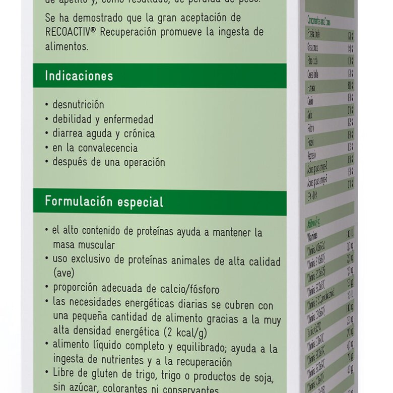 RECOACTIV® Tónico suplemento Recovery Inmune para gatos con poco apetito y debilitados, , large image number null