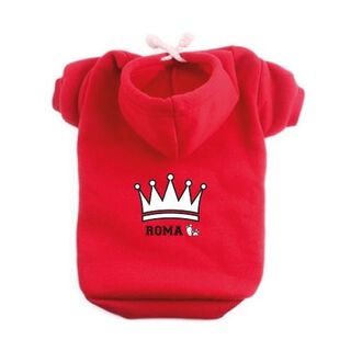 Sudadera con capucha Corona para perros color Rojo