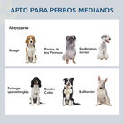 PawHut Comedero Elevado para Perros con Tapete y Comedero Lento Cuencos para Perros con 2 Tazones de Acero Inoxidable 1100 ml para Mascotas Medianos 60x30x18,5 cm Roble, , large image number null