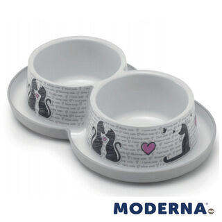 Moderna Mp Comedero Trendy Dinner Doble Cats In Love para gatos