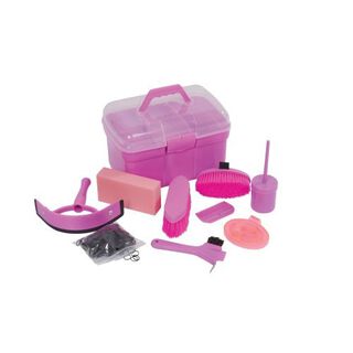 Kit de aseo de 10 piezas para caballos color Rosa