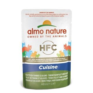 Almo Nature HFC Cuisine Atún y Algas sobre para gatos  