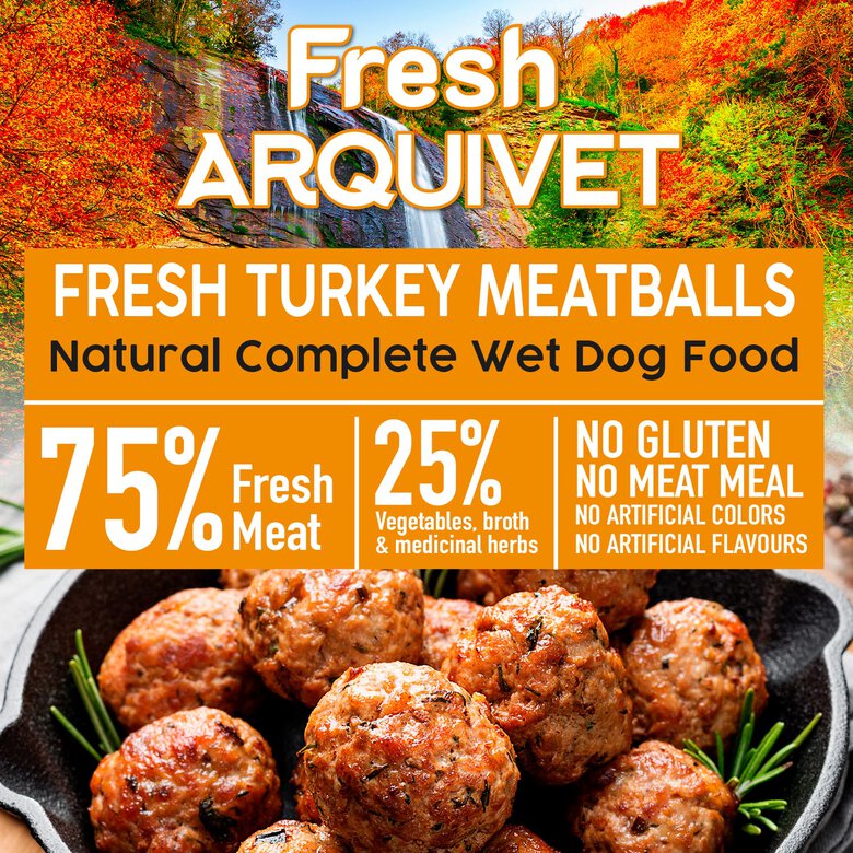 Arquivet Fresh Turkey Meatballs Albóndigas Con Pavo para perro, , large image number null