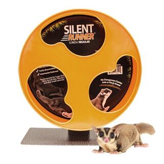 Rueda de ejercicio Silent Wheel para petauros y pequeñas mascotas color Negro y Naranja