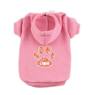 Sudadera Huella para perros color Rosa