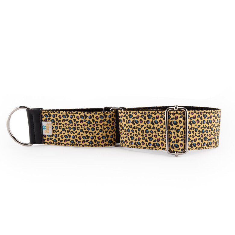 Pampy Speedy Regulable Collar Galgo Leopardo Amarillo para perros, , large image number null