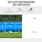 OUTSUNNY PISCINA AZUL RECTANGULAR DESMONTABLE PARA ADULTOS Y NIÑOS, , large image number null