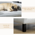 PawHut Sofá para Perros Medianos Cama Elevada para Perros con Patas de Madera Cama para Mascotas Carga 20 kg 82x54x36 cm Gris, , large image number null