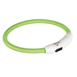 Trixie collar de luz recargable con USB verde para perros