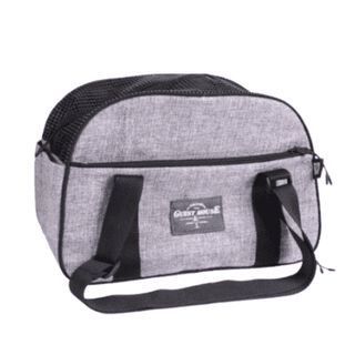 Martin Sellier  Bolsa de transporte gris Bowling Guest para perros y gatos