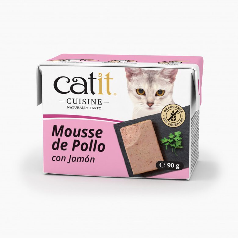 Mousse para gatos Catit Cuisine, Pollo con jamón-90g, , large image number null