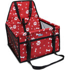 Nobleza - Refuerzo de Coche para Perros, Asiento del Coche de Seguridad para Mascotas Perro Gato Plegable Lavable Viaje Bolsas y Otra Mascota Pequeña con Cremallera Bolsillo, 40 * 34 * 25 cm, Rojo, , large image number null