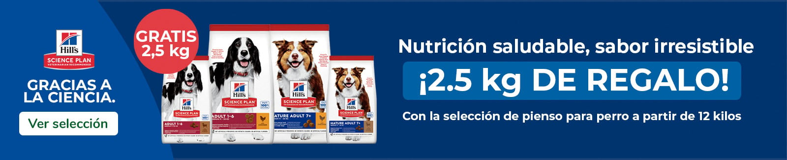 Hills pìenso perro ¡+ 2,5 Kilos gratis!