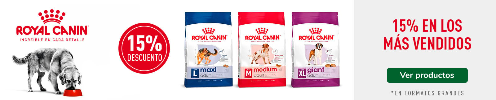 -15% en top ventas Royal Canin con el cupón