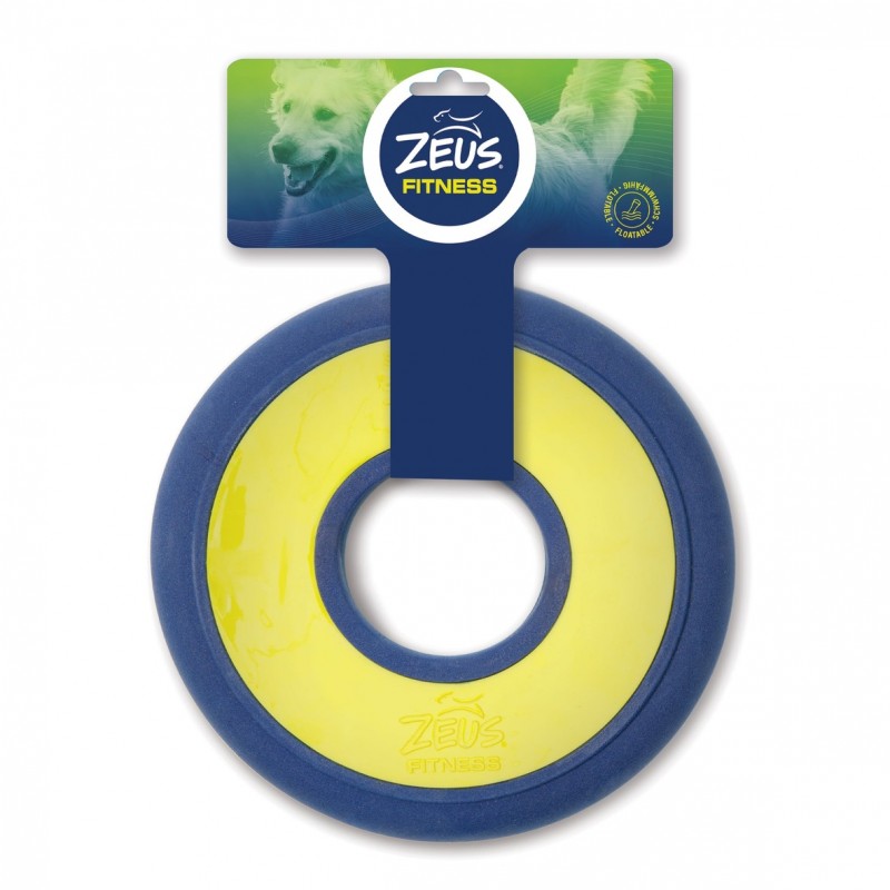 Juguete disco de TPR y goma espuma flotante para perros Zeus Fitness , 23 cm