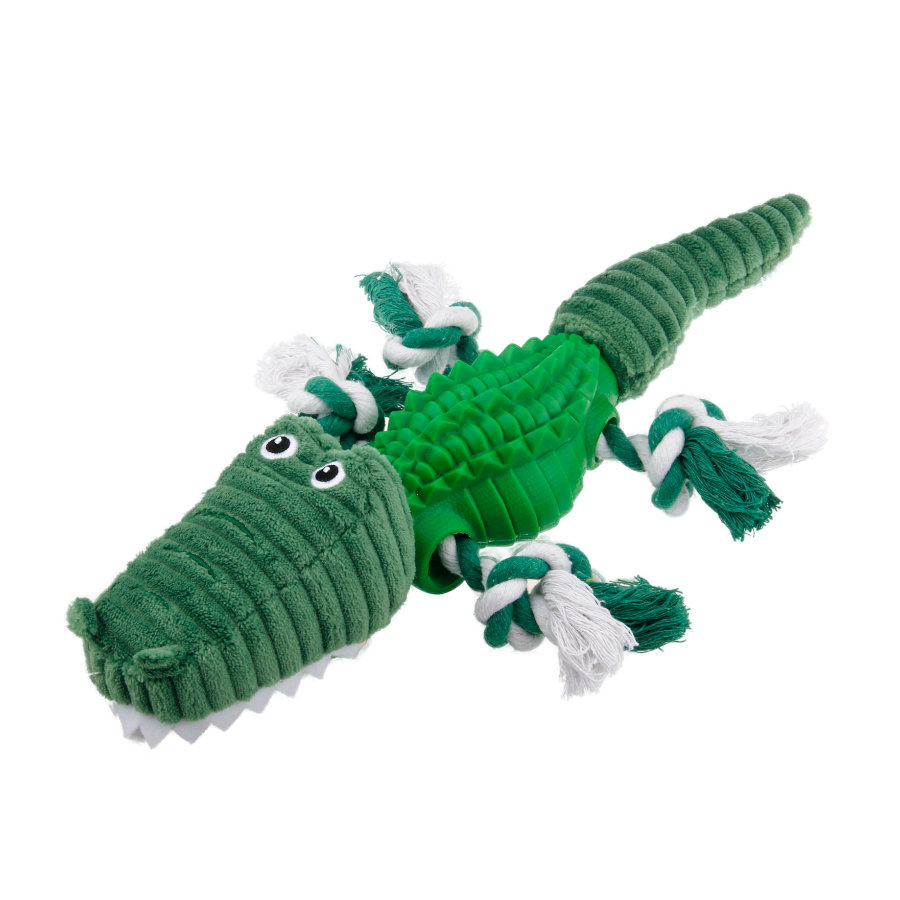 Tootoy! Stretch Crocodile Cuddler peluche dispensador de snacks para perros