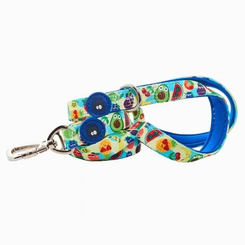 Correa Frutas para perros color Azul