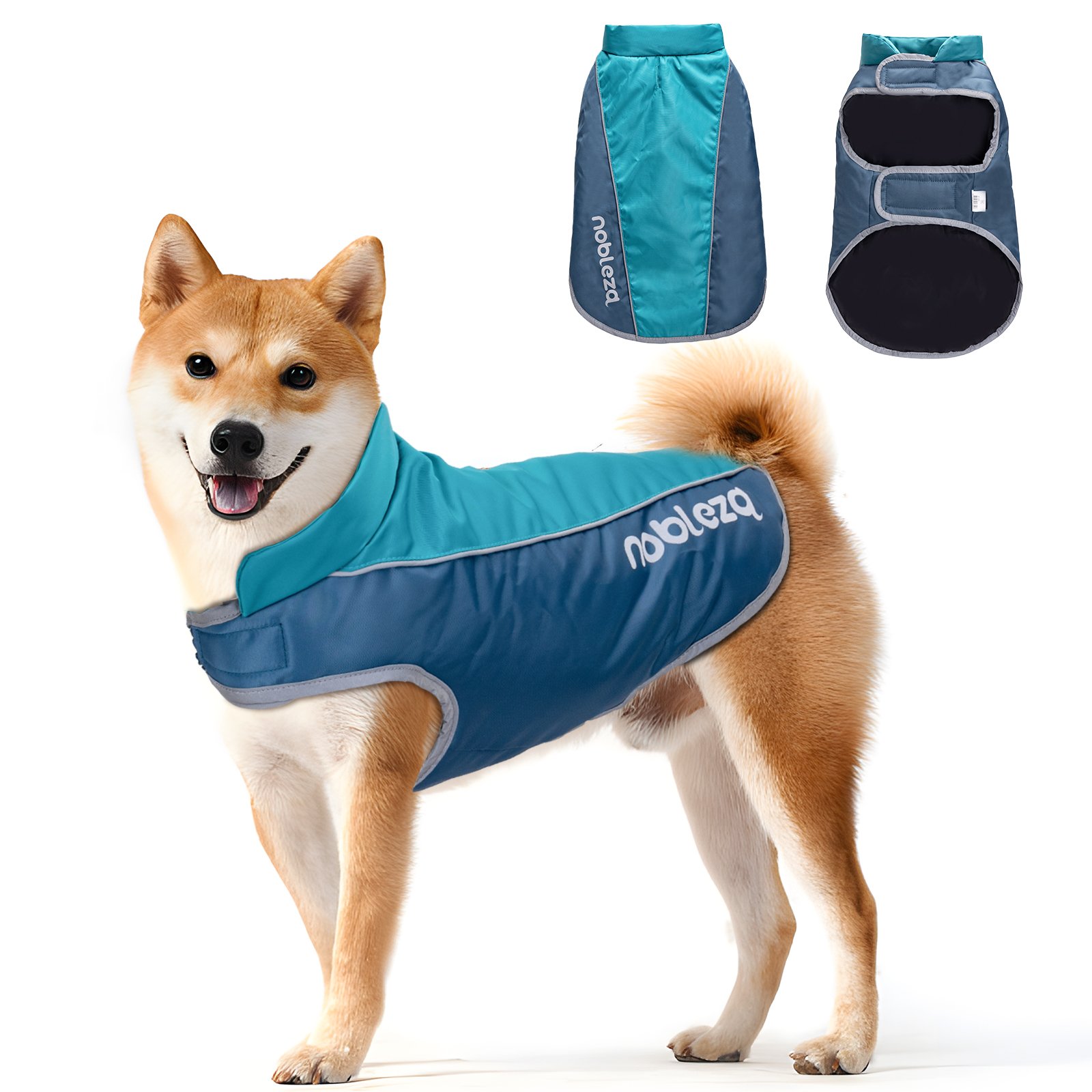 Nobleza Abrigo para Perro Impermeable, Chaquetas Abrigada de Invierno para Perros Mediano Grande, Ropa Reflectante para Perros, Chaleco para Perros