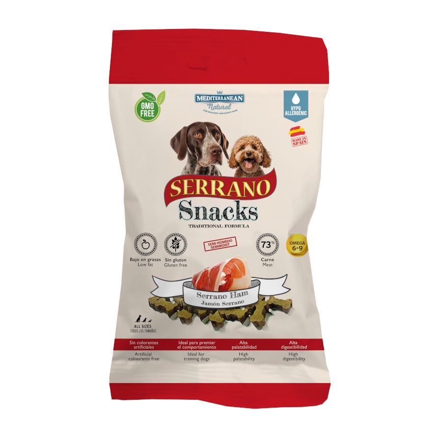 Mediterranean Natural Galletas Serrano  Snacks de Jamón para perros