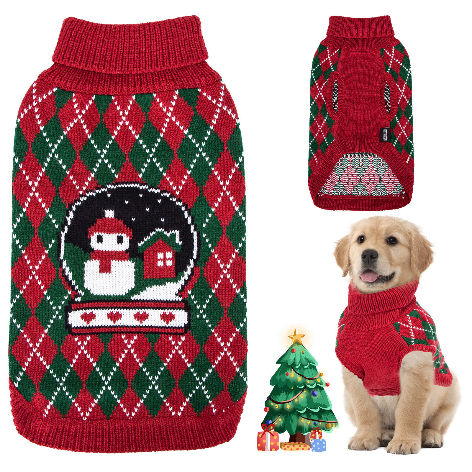 Nobleza - Jerseys de Navidad para Perros y Gatitos, Navidad Mascotas Suéter, Jersey para Perros y Gatitos, Ropa de Invierno cálida Ropa de Invierno