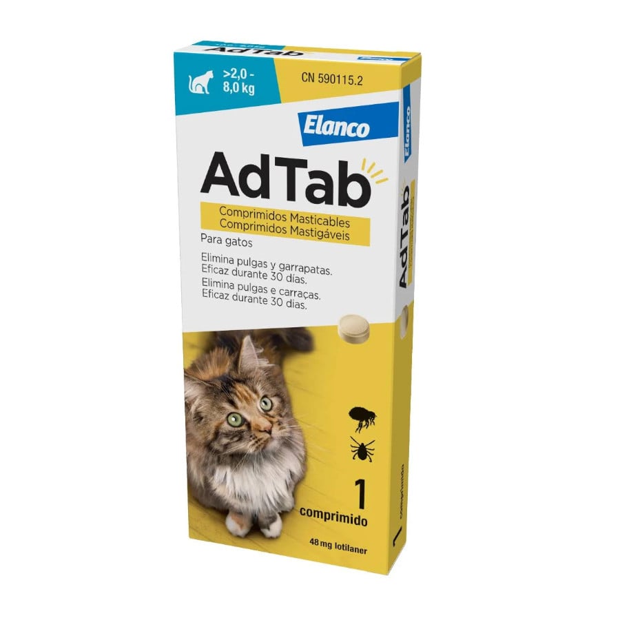 AdTab Comprimidos Antiparasitarios 2-8 kg para gatos